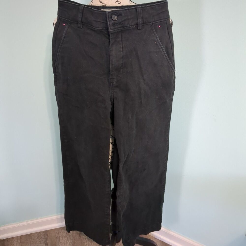 Everlane Pants Womens 2 Black Utility Barrel Black Organic Cotton Twill Casual